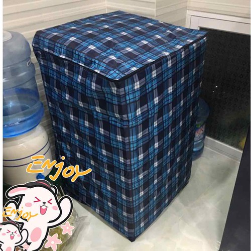 Áo trùm máy giặt cửa trên vải dù size 9 - 10kg hoa văn đa dạng