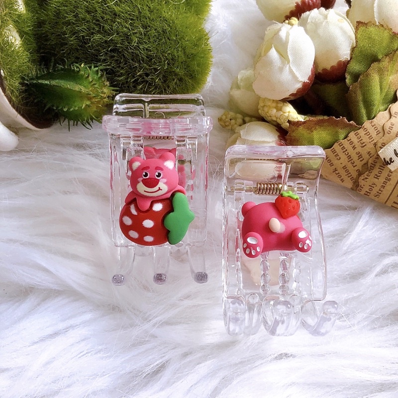 Kẹp tóc càng cua 5 răng gấu dâu Lot so