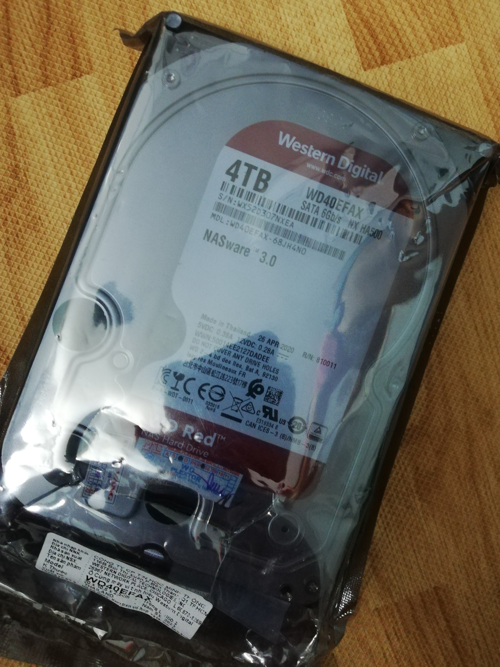[HCM]Ổ cứng 4TB WD RED  chuyên dụng chạy 24/24