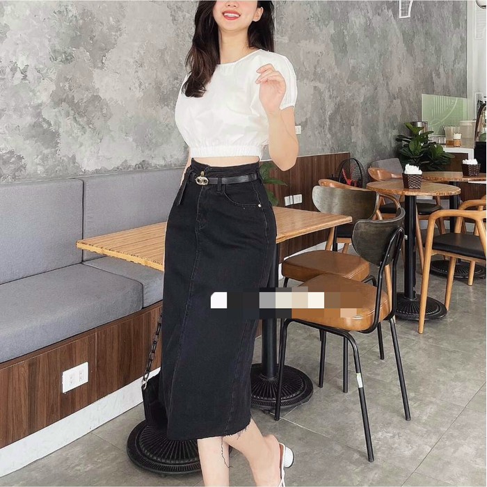 Áo Croptop Bo Eo Cổ Tròn Trẻ Trung