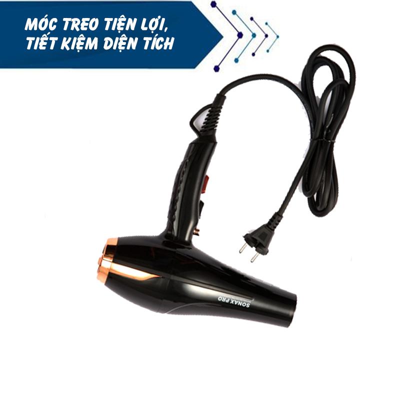 Máy Sấy Tóc Sonax Pro 3 mức nhiệt, có SẤY ION (TẶNG 1 Lược chải tạo kiểu tóc, gỡ rối tóc)