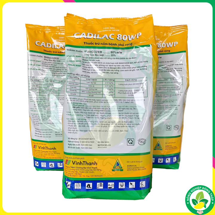 Thuốc Trừ Nấm Bệnh Phổ Rộng CADILAC 80WP (Gói 1kg)