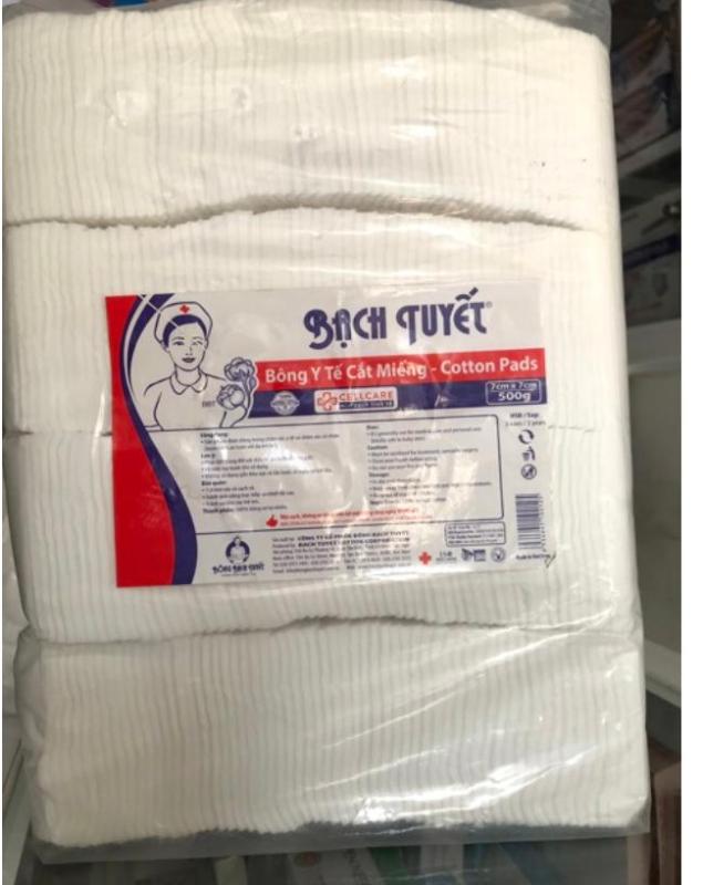 Bông gòn Bạch tuyết cắt sẵn 7*7 500g