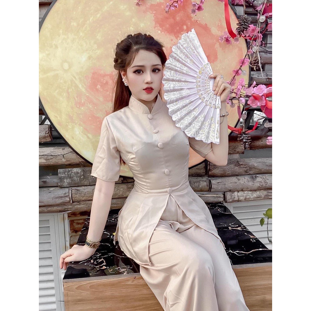 Set Đồ Đi Chùa Thêu Chất Vải Lụa Cao Cấp L11