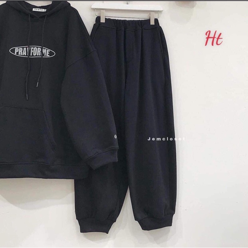 Bộ Pray chữ C chất nỉ ngoại H2 Chất Cotton Mát Mịn Thấm Hút Mồ Hôi In Hình Đẹp