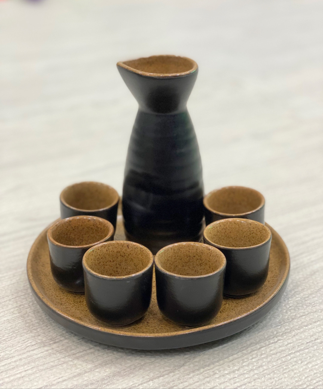 Bộ Bình Rượu Sake Phong Cách Nhật Bản Men Gốm Bát Tràng