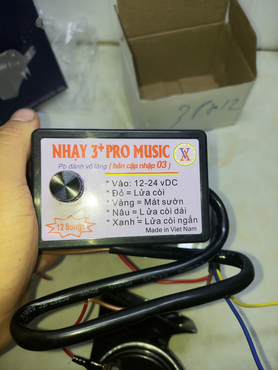 Nhại còi 3 pro 12 bài, điện auto 12v, 24v, còi hơi, còi điện