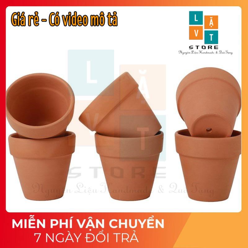 [HCM]Chậu đất sét Nung Mini Size để làm đồ handmade trồng sen đá.