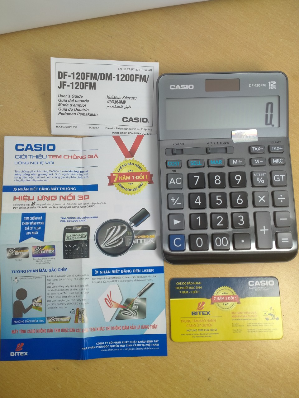 MÁY TÍNH ĐỂ BÀN 12 SỐ CASIO DF-120FM