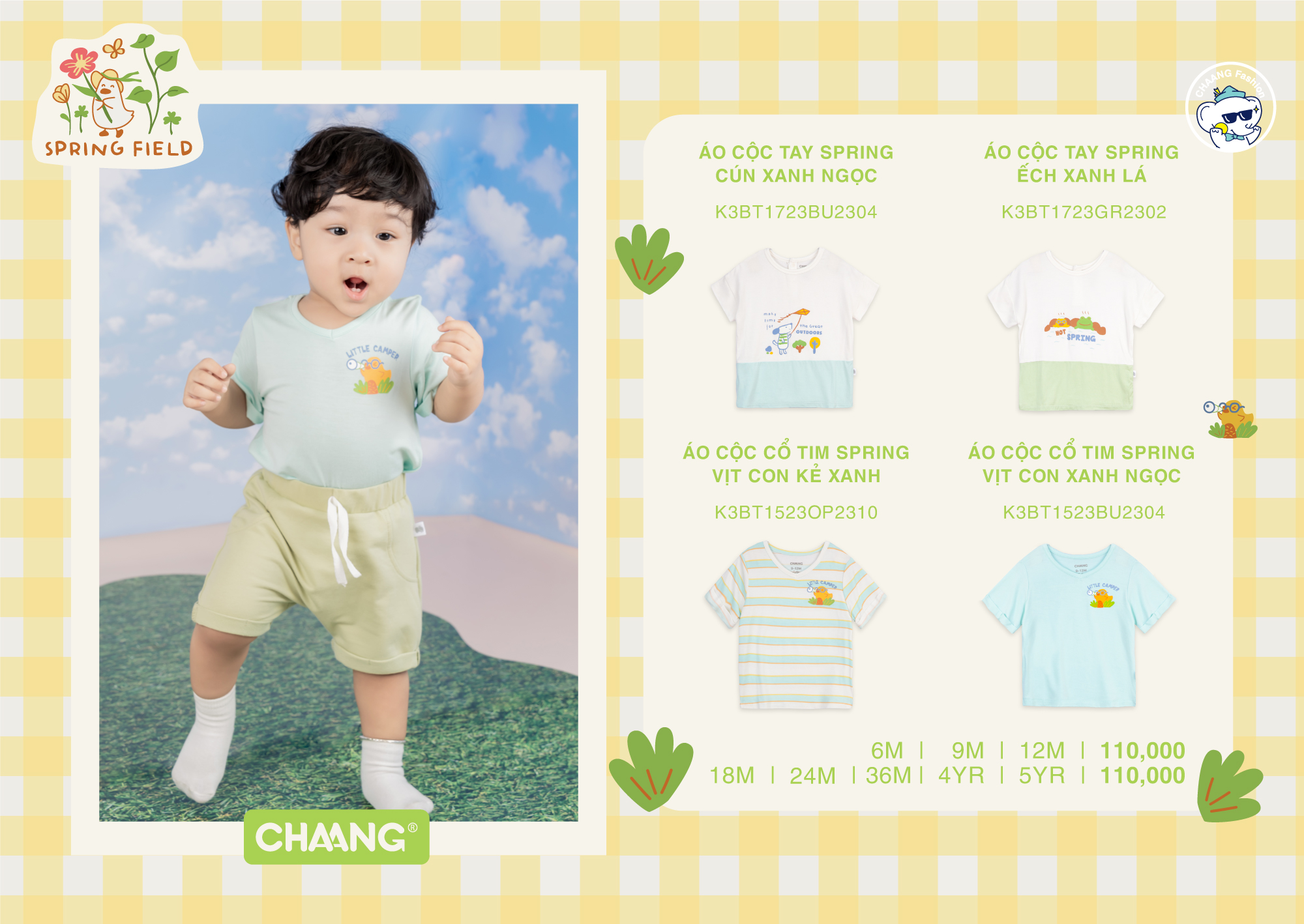 [CHAANG] Áo cộc tay bé trai Spring