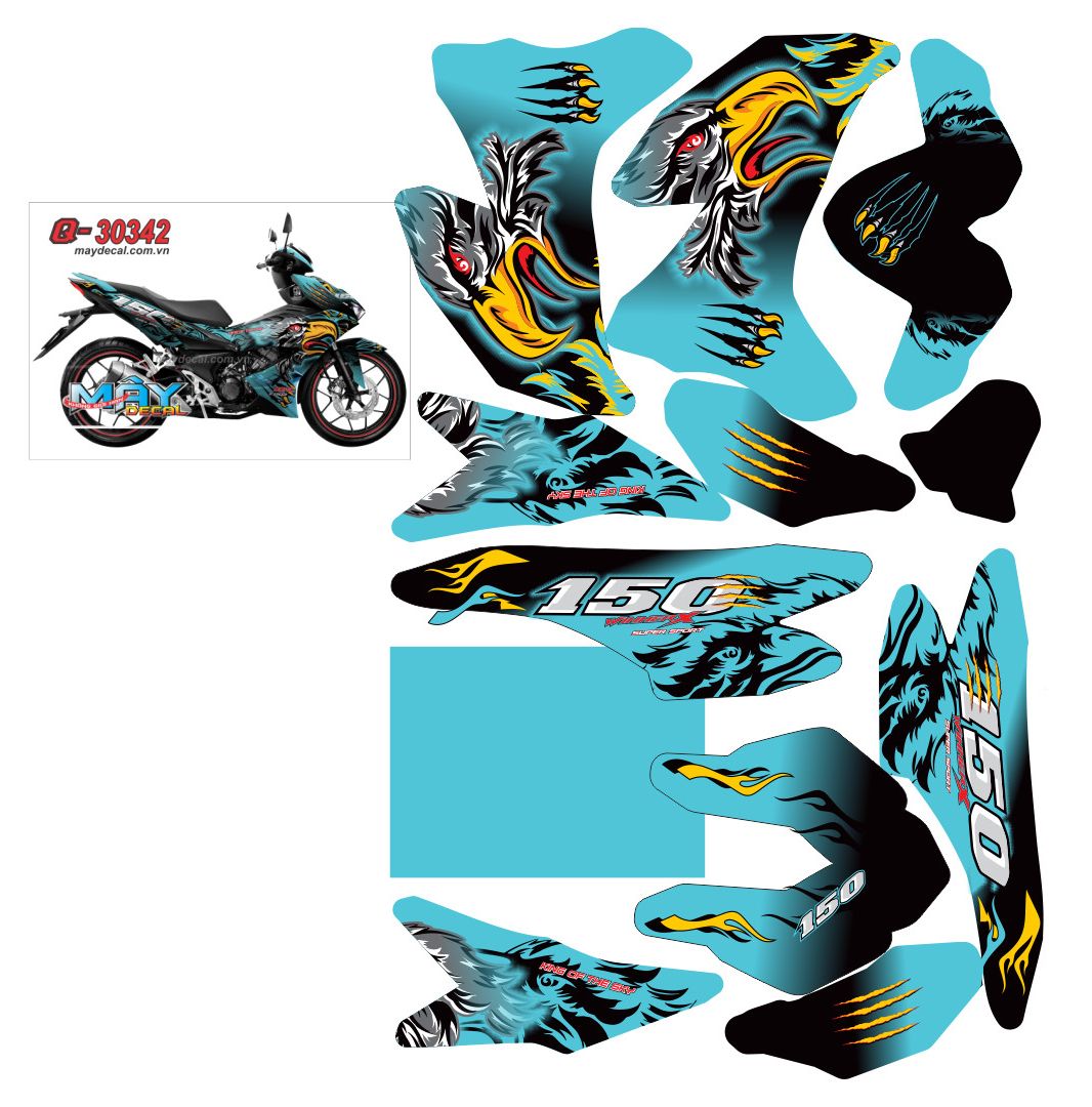 tem trùm winner X. decal 3 lớp ko bay màu