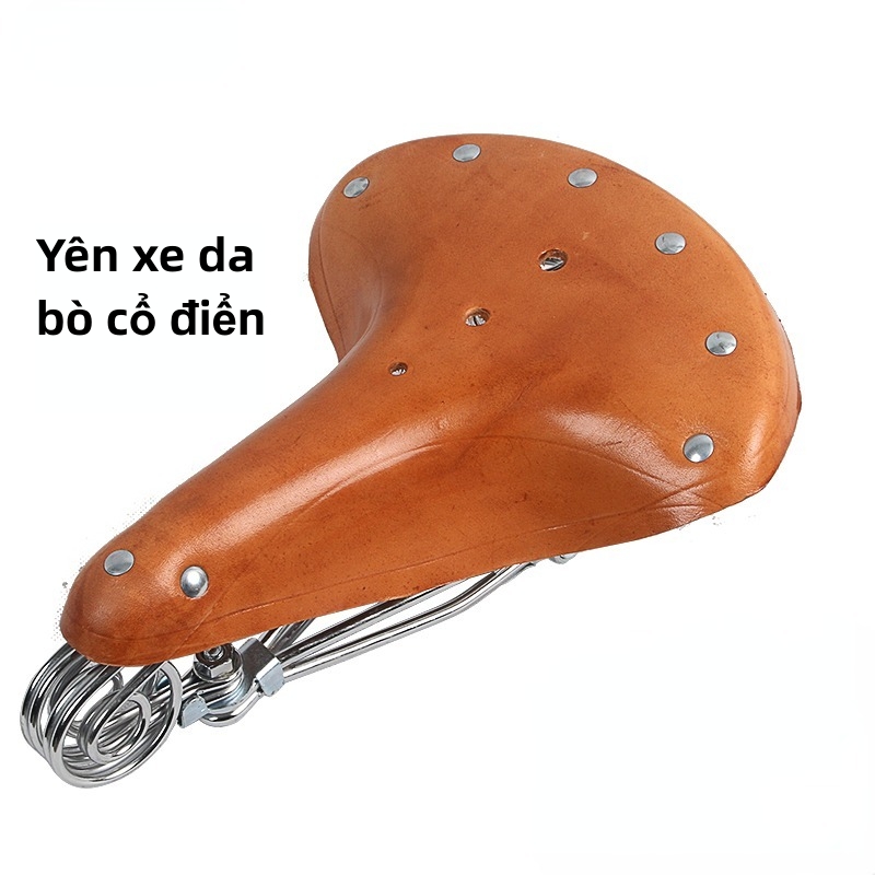 Ghế xe đạp da bò ghế da ba lò xo