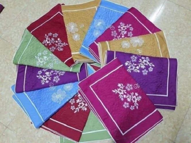 Bộ 2 vỏ gối cotton lụa satin trần bông kích thước 45x65cm