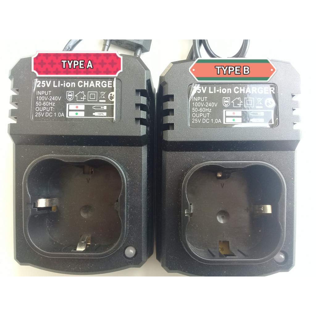 Sạc pin Adapter máy khoan bắt vít 25V Type A B