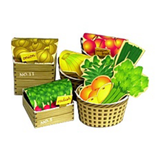 Mô hình giấy 3D cửa hàng rau củ