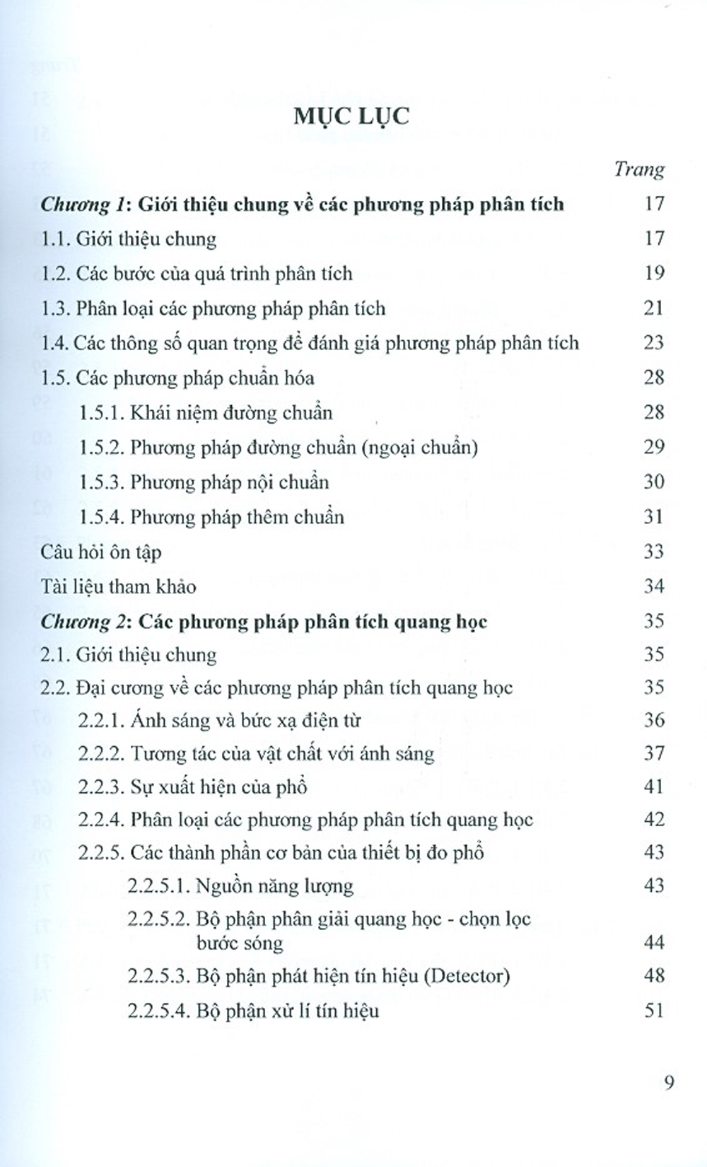 Các Phương Pháp Phân Tích
