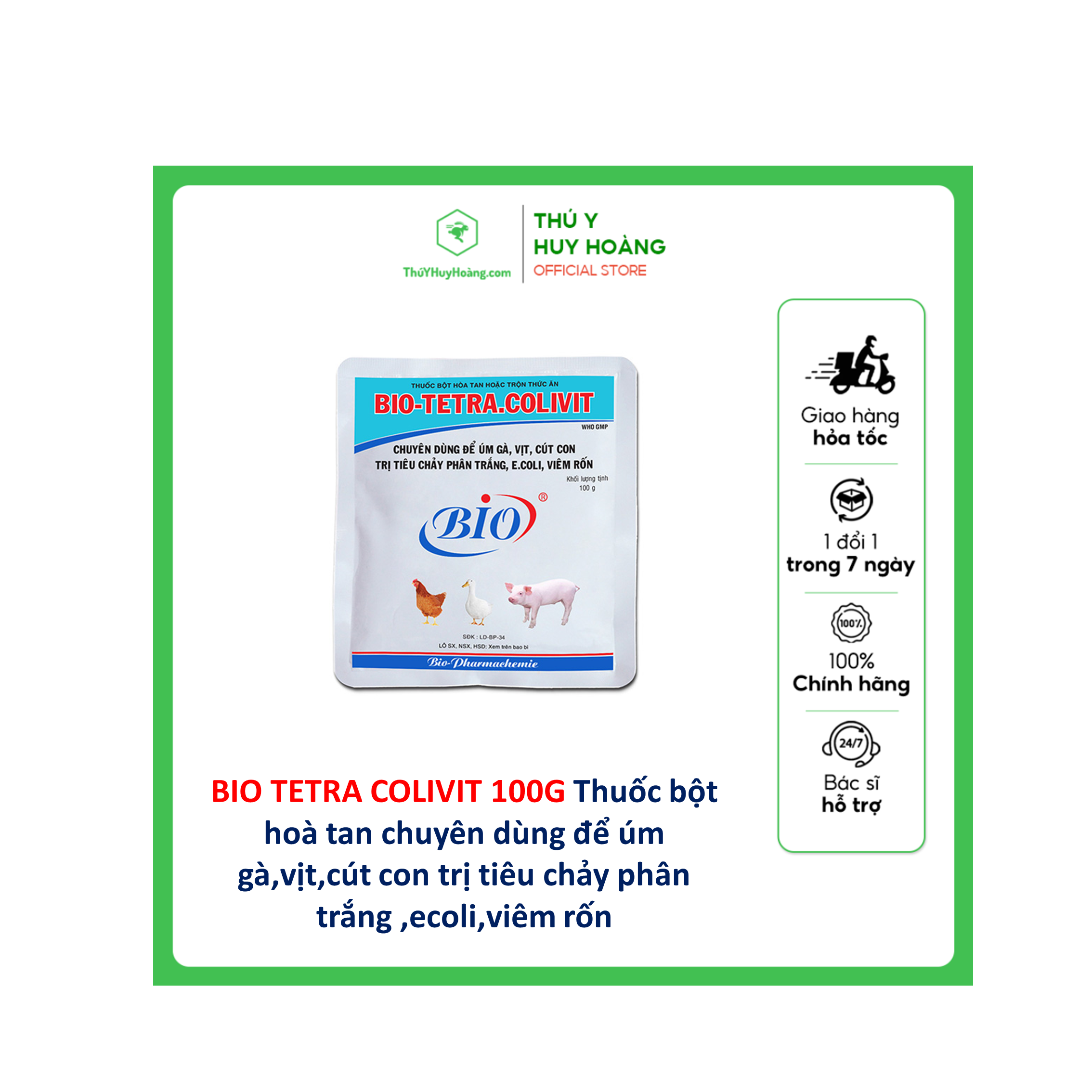 Bio úm gà vịt cút gói 100gram