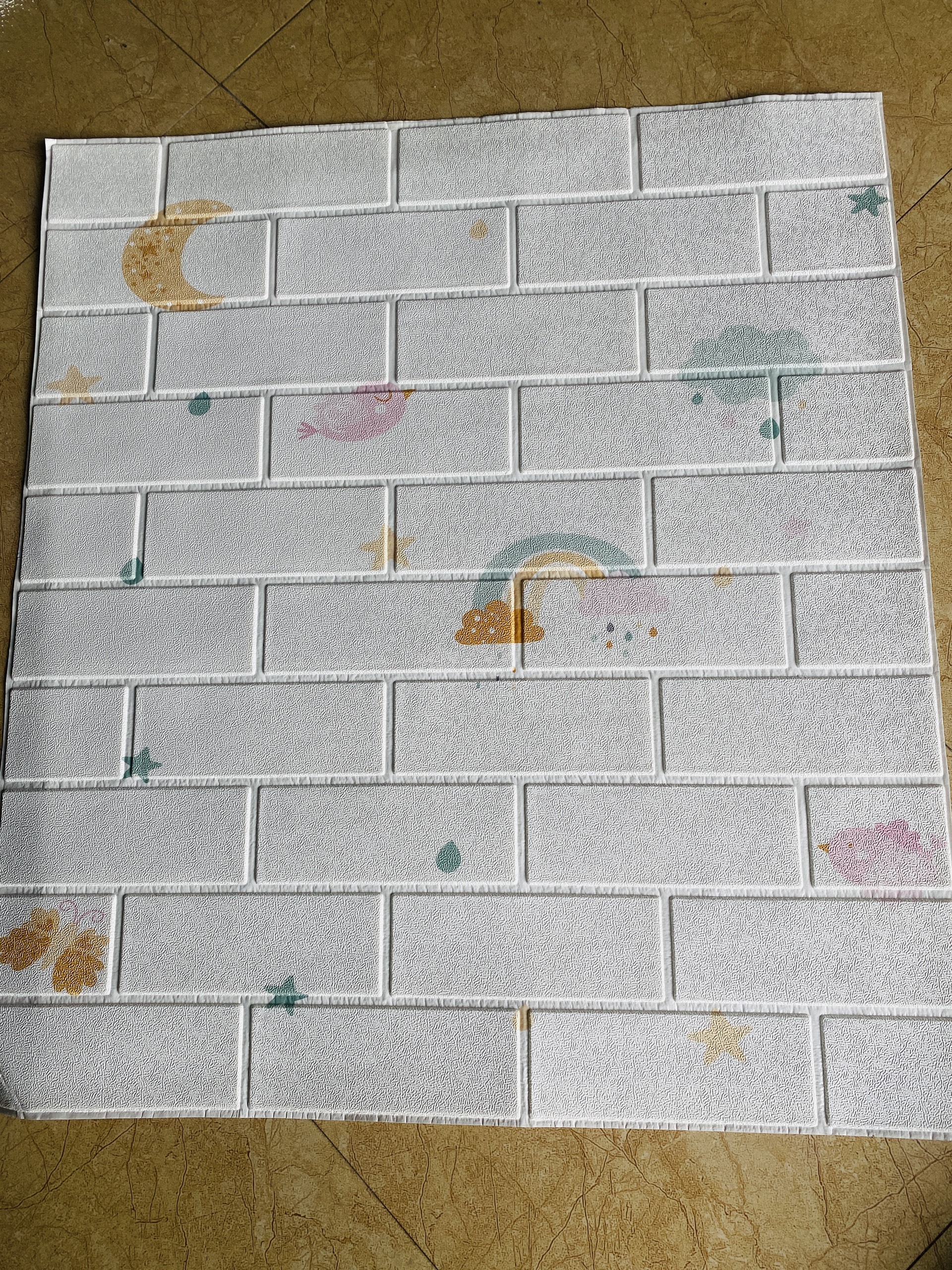 Xốp dán tường giả gạch 3D - Khổ lá dây leo mẫu mới chống va đập bền hình ảnh đẹp - Hàng nhập khẩu cao cấp. Tấm mút xốp dán tường