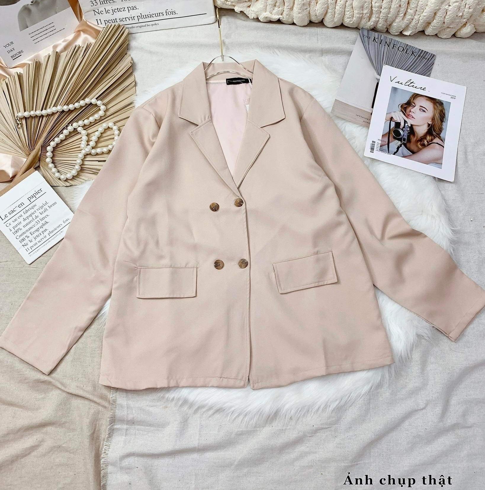 ÁO KHOÁC VEST BLAZER DÁNG DÀI 4 NÚT