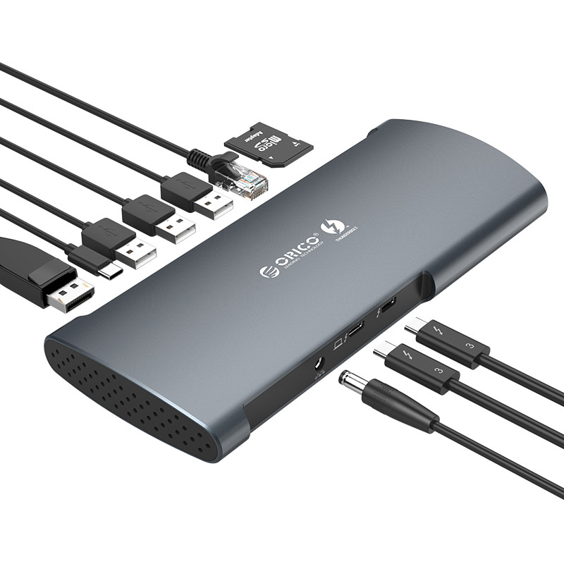 [Installment 0%]Đế multi-purpose plug Orico tb3-s1 8 in 1 Thunderbolt 3-genuine goods