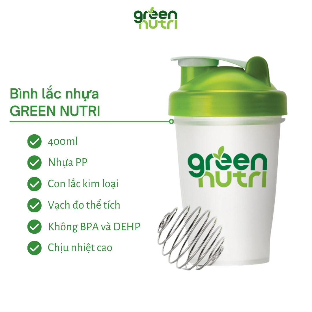Bình Lắc Green Nutri Có Quai Xách (400ml) |Hàng tặng kèm khi mua sữa ngũ cốc Green Nutri