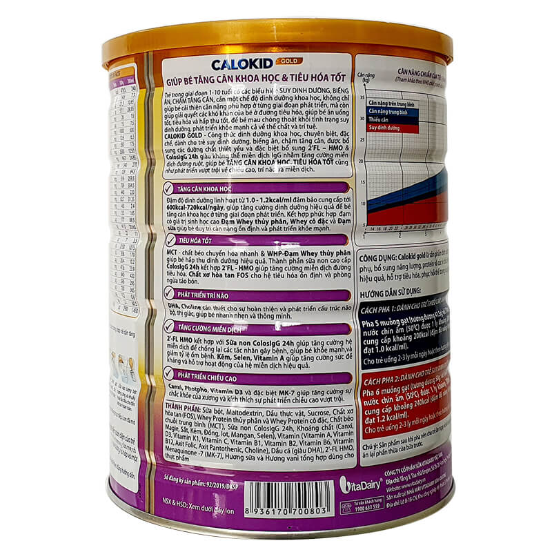 Sữa CALOKID Gold 900g (trẻ từ 1-10 tuổi)