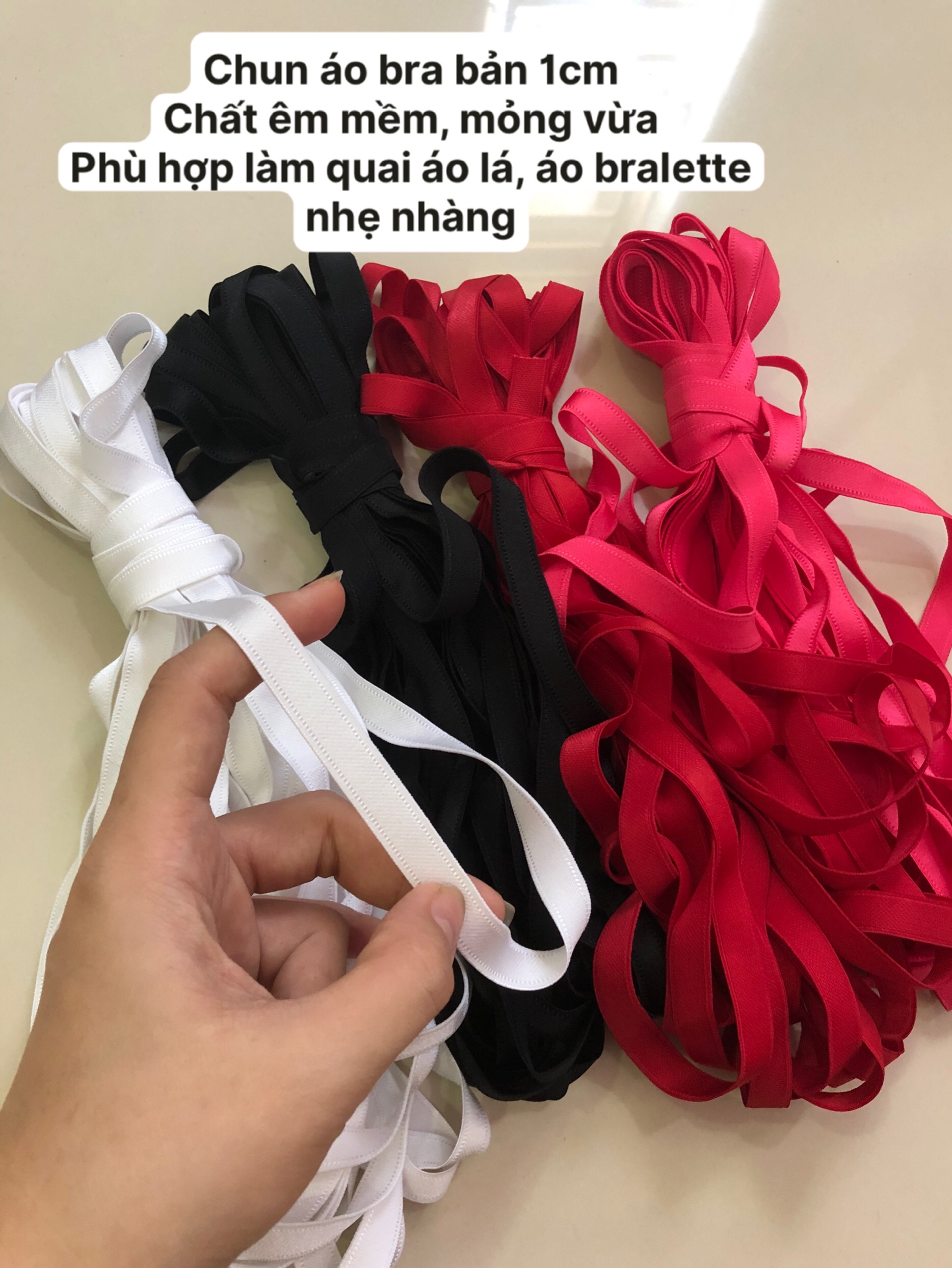 (bó 10m) Chun may quai áo bra chất mềm êm