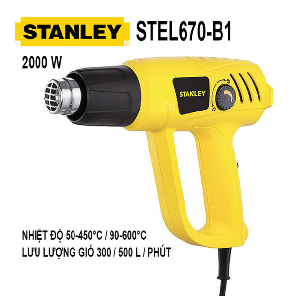 Bảng giá Máy thổi nhiệt 2 Cấp Độ Stanley STEL670-B1 2000W