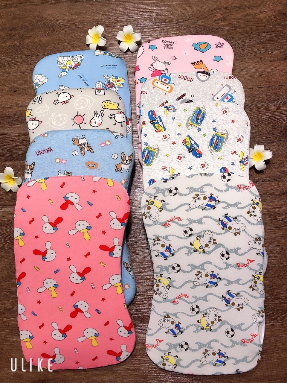 GỐI CAO SU NON CHO BÉ YÊU SIZE 25*45*3CM