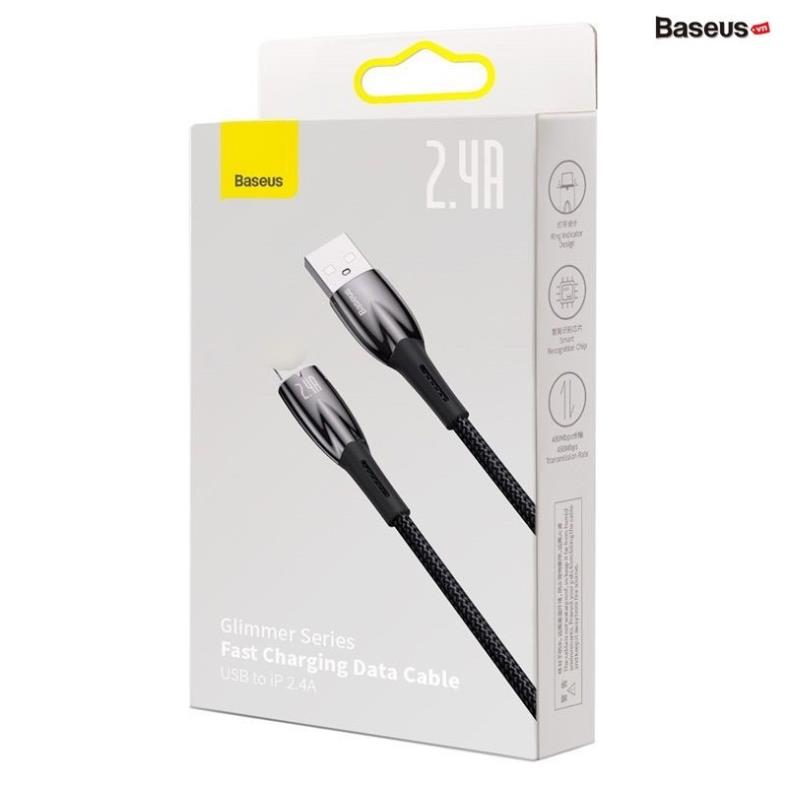 Cáp Sạc Nhanh Baseus Glimmer Series Fast Charging Data Cable USB to Lightning 2.4A