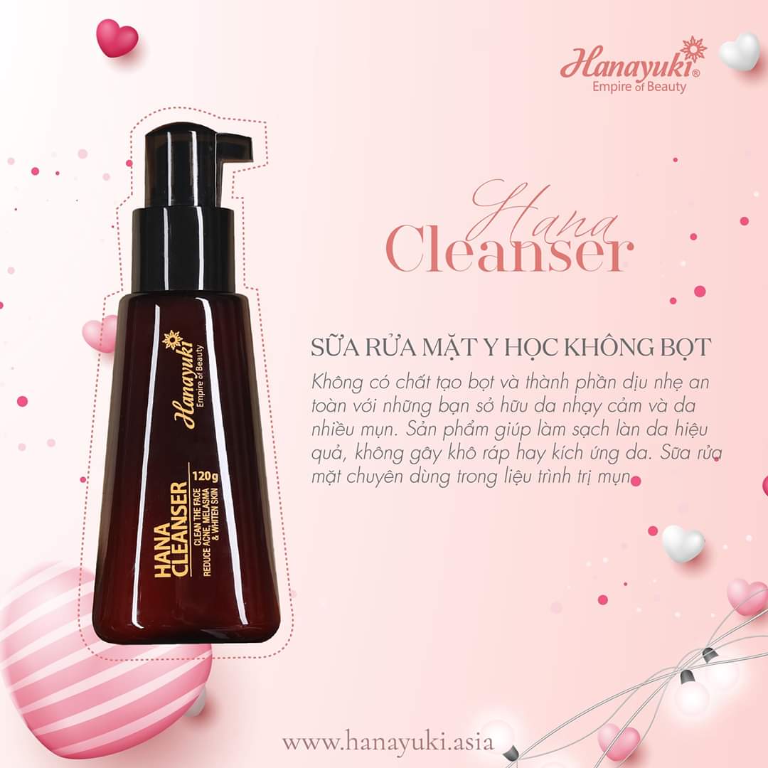 [HCM][Chính hãng-Date 2027] Sữa Rửa Mặt Y Học Hanayuki Hana Cleanser
