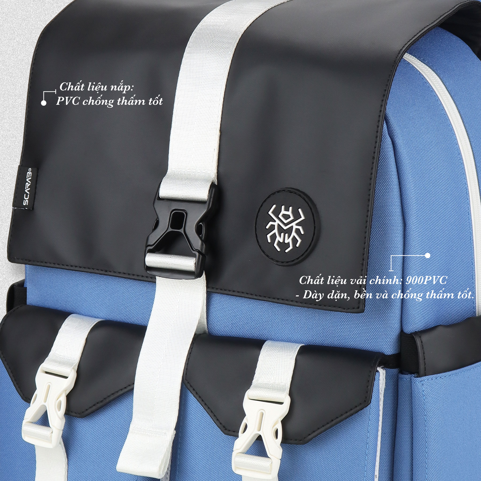 Balo Size Lớn SCARAB - STURDY Backpack Unisex - Logo Tròn