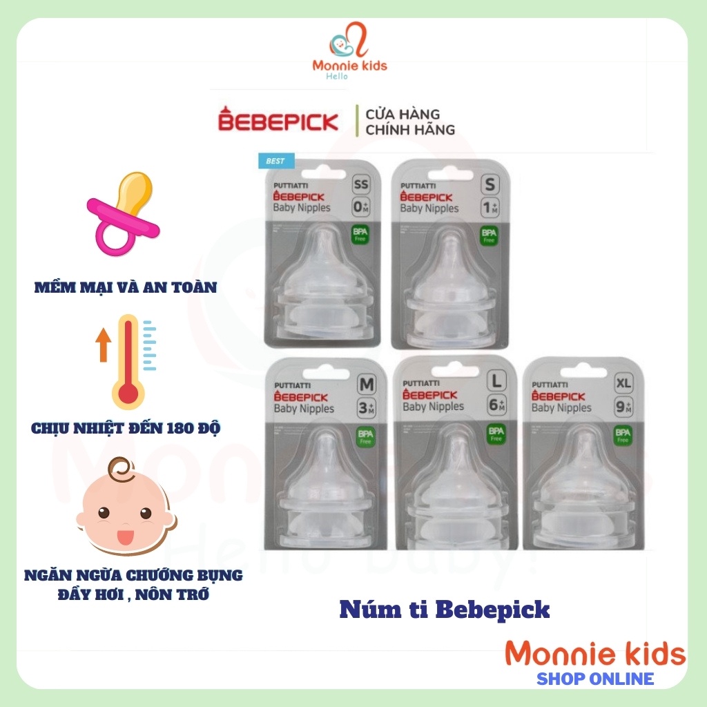 Núm Ti Bình Sữa Bebepick ( Size SS - XL )