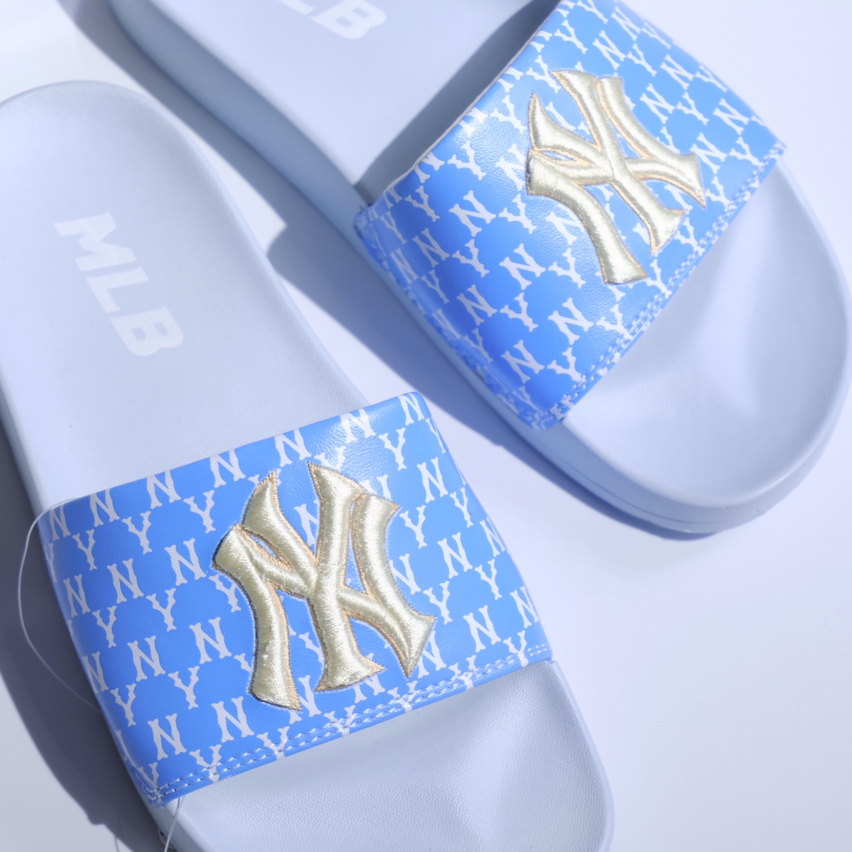 [HCM]Dép MLB Thêu Xanh