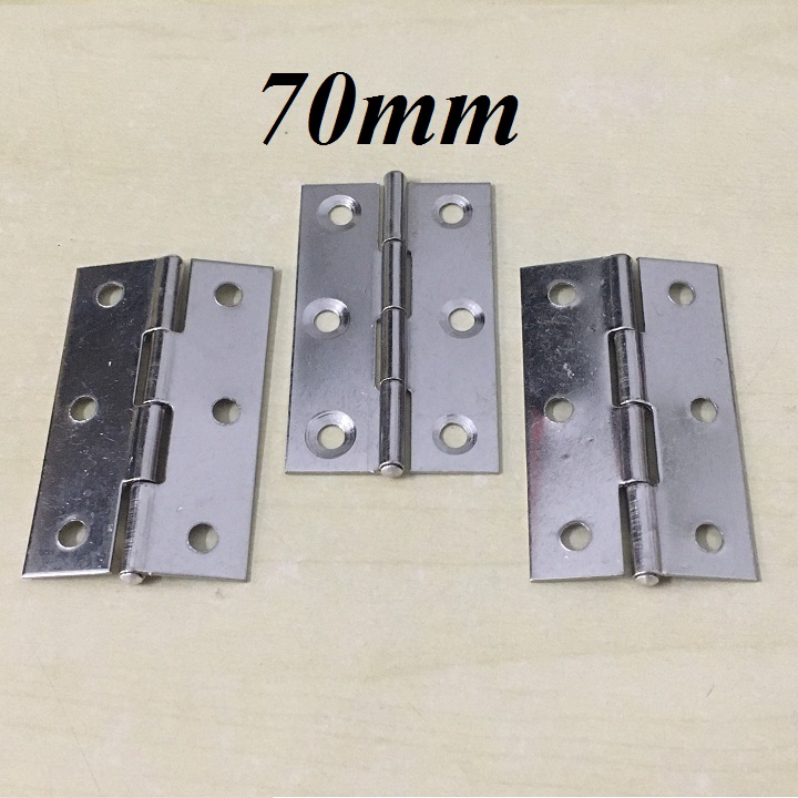 BỘ 4 CÁI 70MM - BẢN LỀ LÁ INOX - BẢN LỀ CỬA INOX 70MM