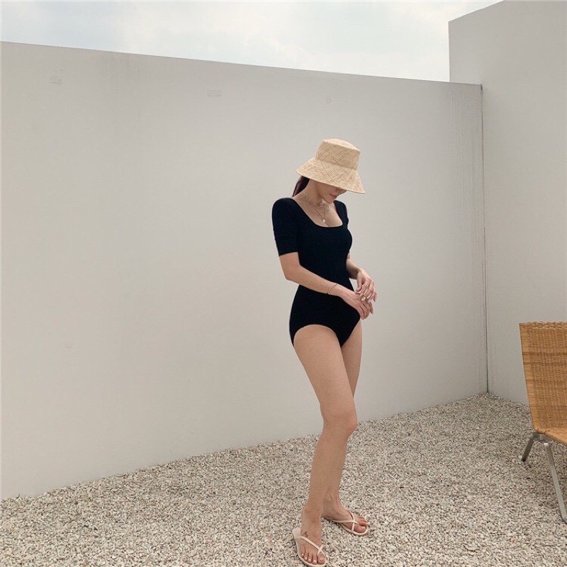 [HCM]Bikini liền mảnh tay ngắn dây ngang lưng