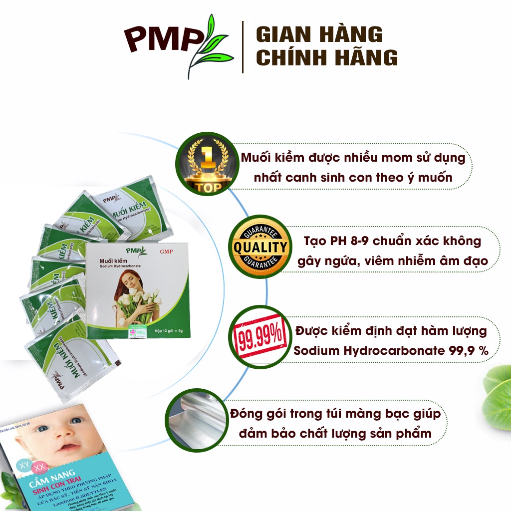 Muối Kiềm Sodium Hydrocarbonate PMP ( hộp 12 gói)