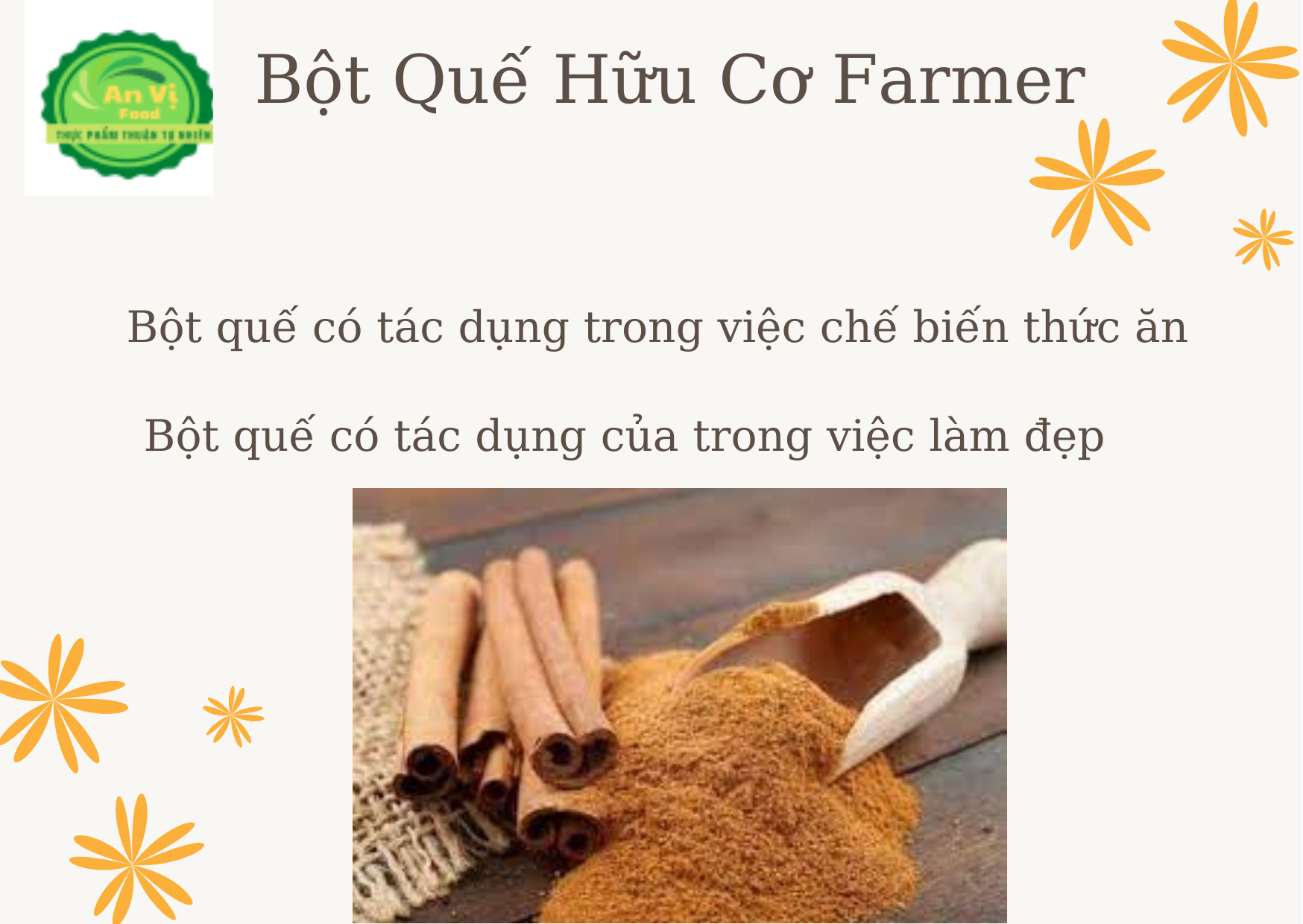 Bột quế hữu cơ Farmer 40g