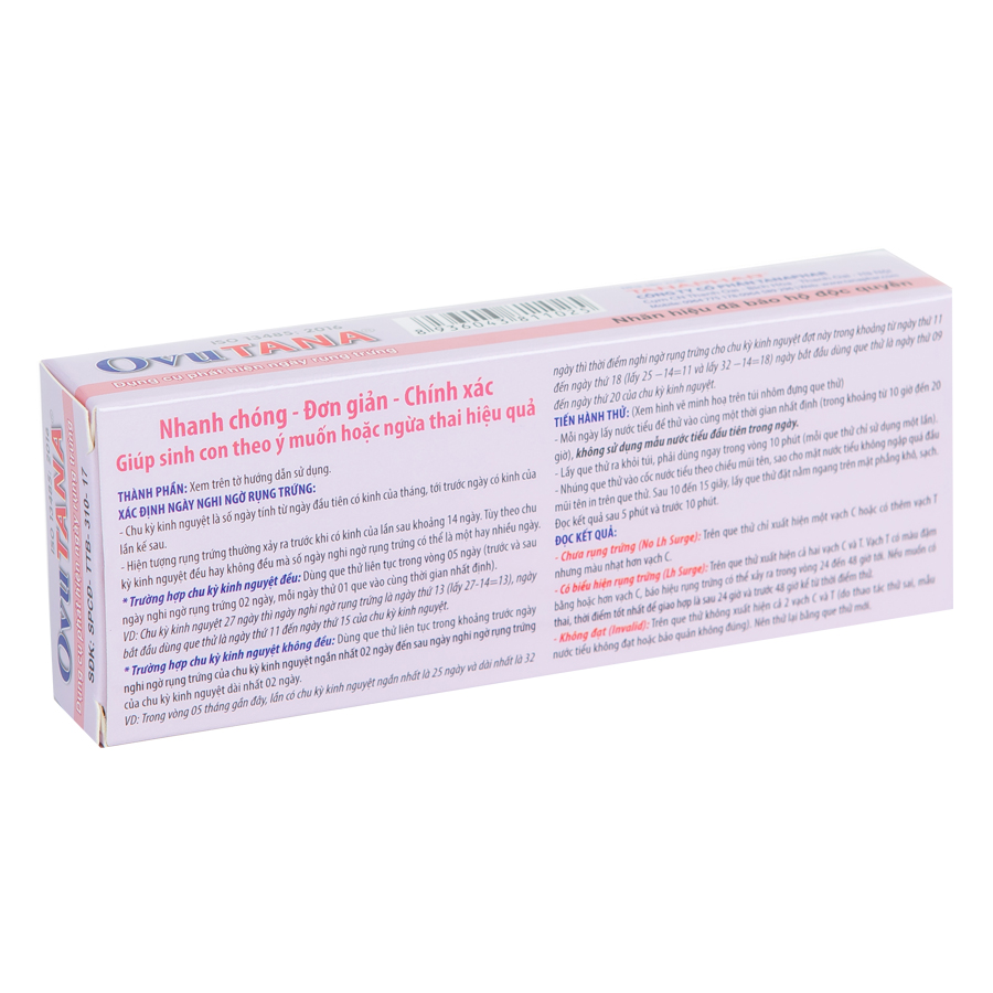 Que thử rụng trứng Ovutana (Hộp 12 Que)