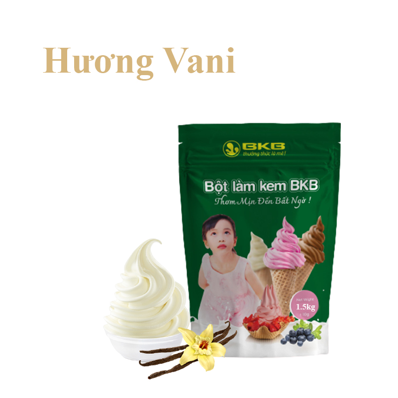 [ SALE 10% ] Bột làm kem tươi các vị 1.3kg BKB