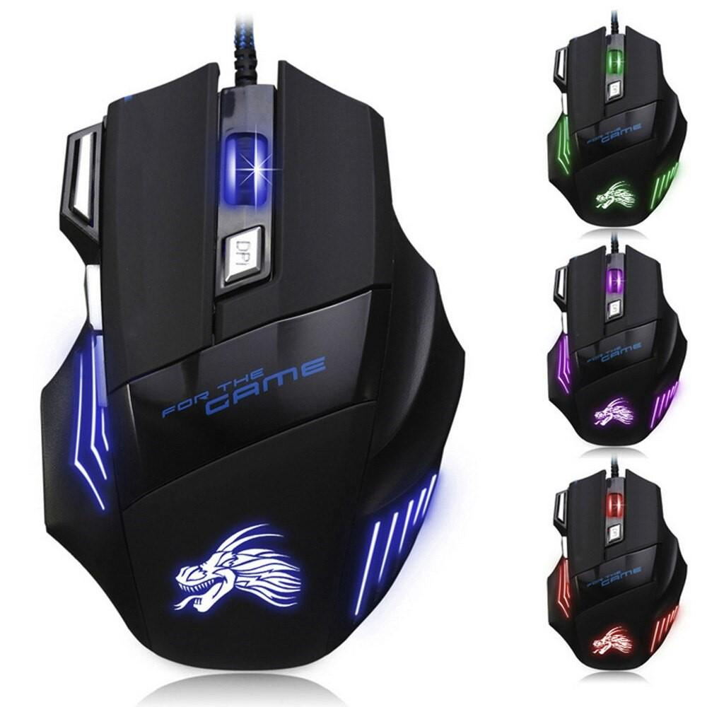 Chuột chơi game có dây Dragon X3 led đổi màu  dây bọc dù