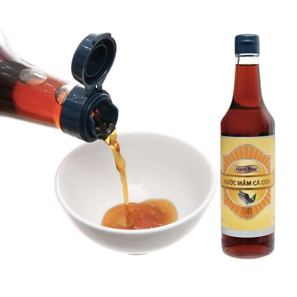 [Siêu thị WinMart] -Nước mắm cá cơm 50 độ đạm Hạnh Phúc chai 500ml