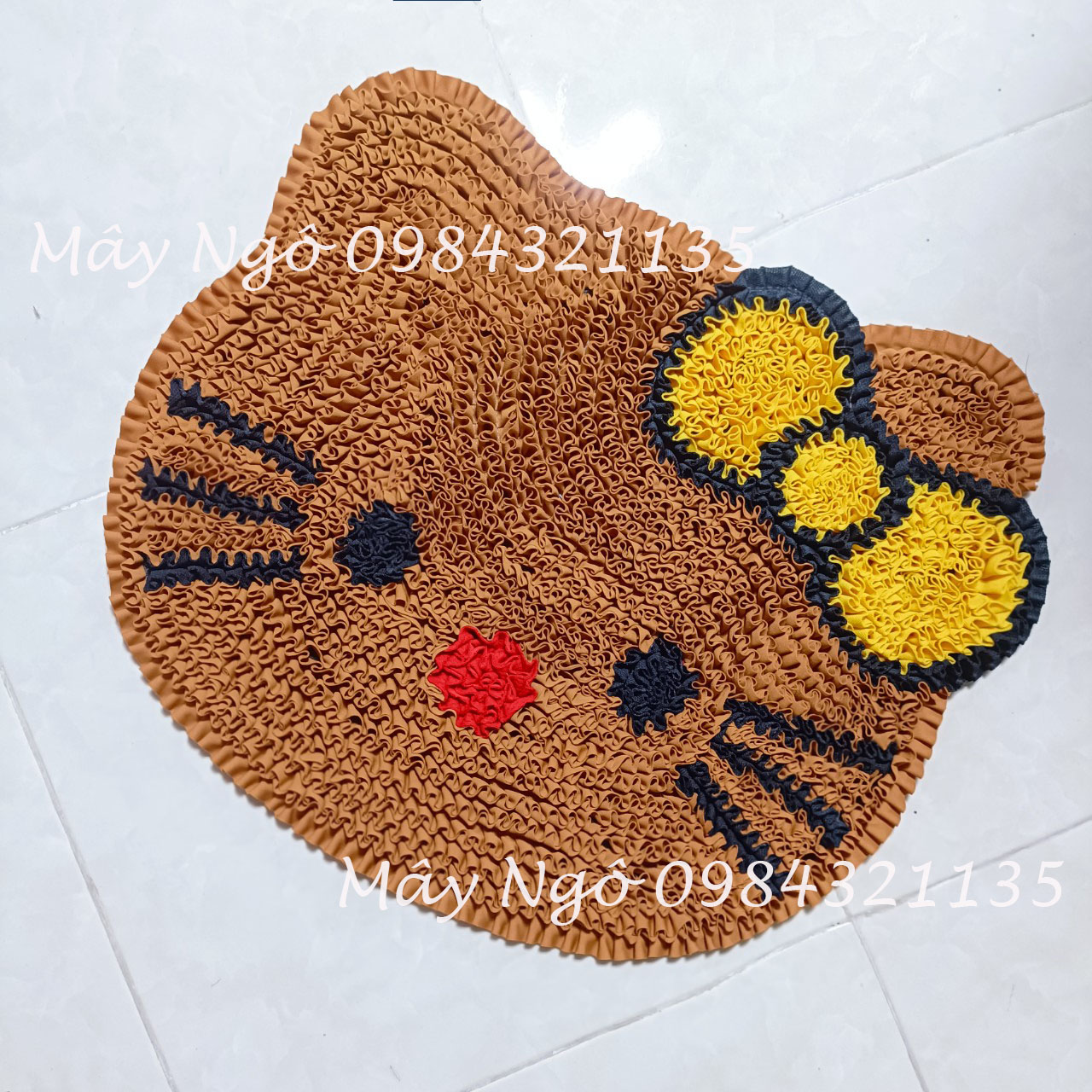 Thảm lau chân hình thú thảm kitty 50x45cm
