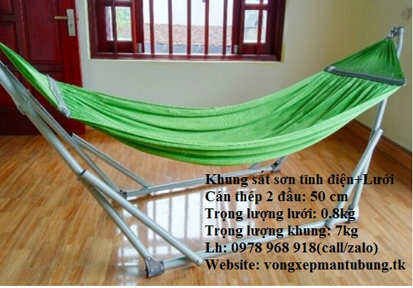 Võng Xếp Sài Gòn Võng Phi 32 (Size Lớn Tặng lưới 1.4kg )