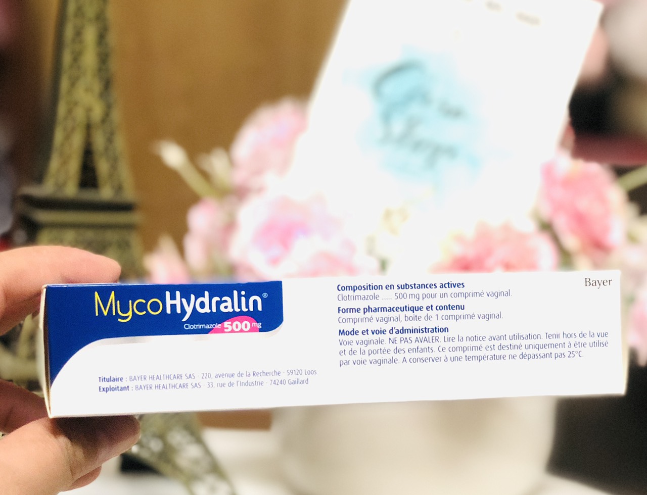 Viên đặt Myco Hydralin ( MycoHydralin ) 500mg - Nội địa Pháp date 2024