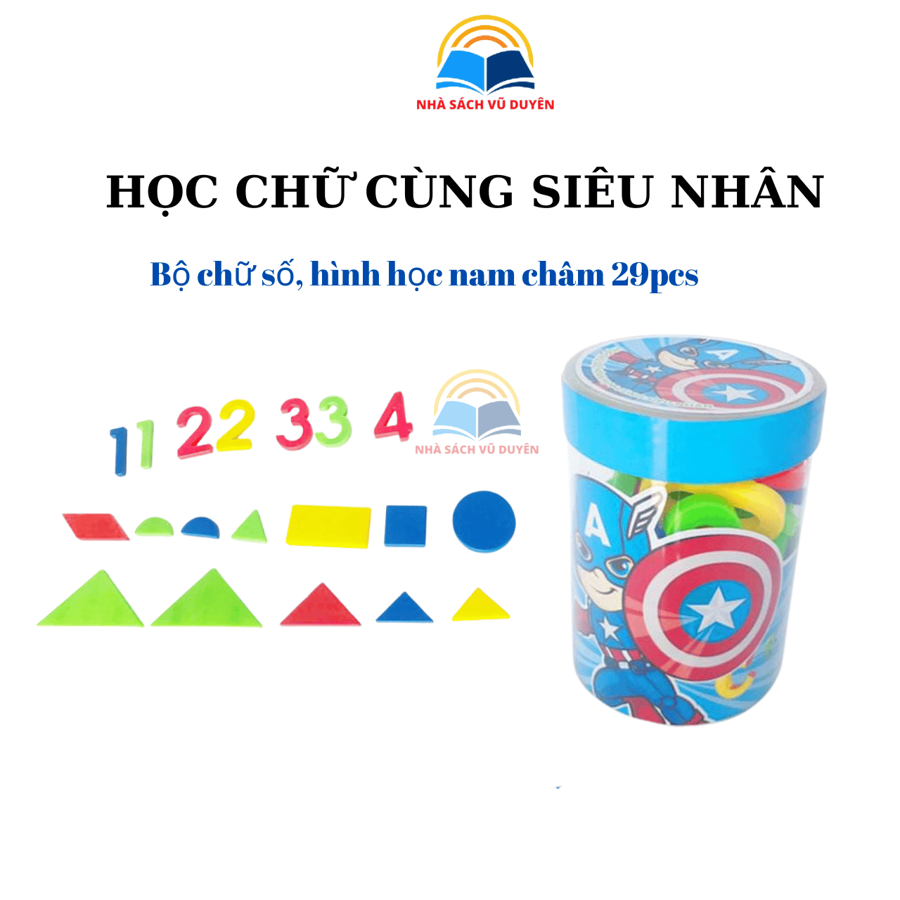Bộ chữ cái va số nam châm Antona dạng hộp cho bé
