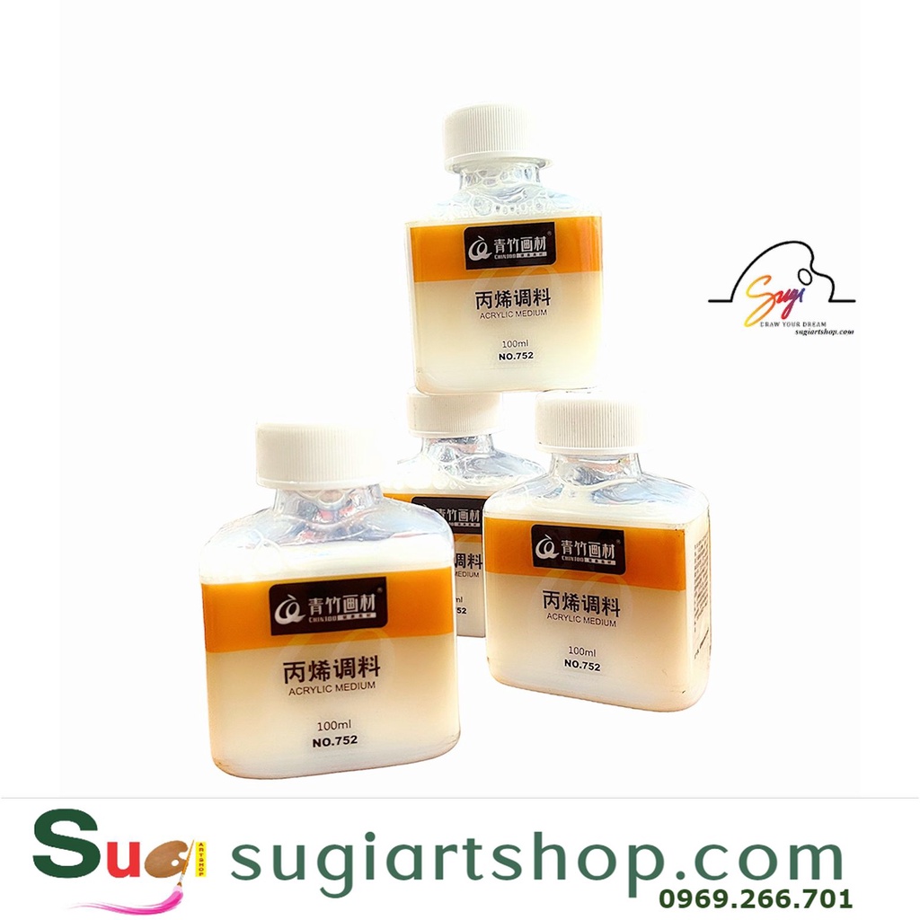 Dung môi pha loãng màu acrylic - tăng độ bóng , độ bám của màu