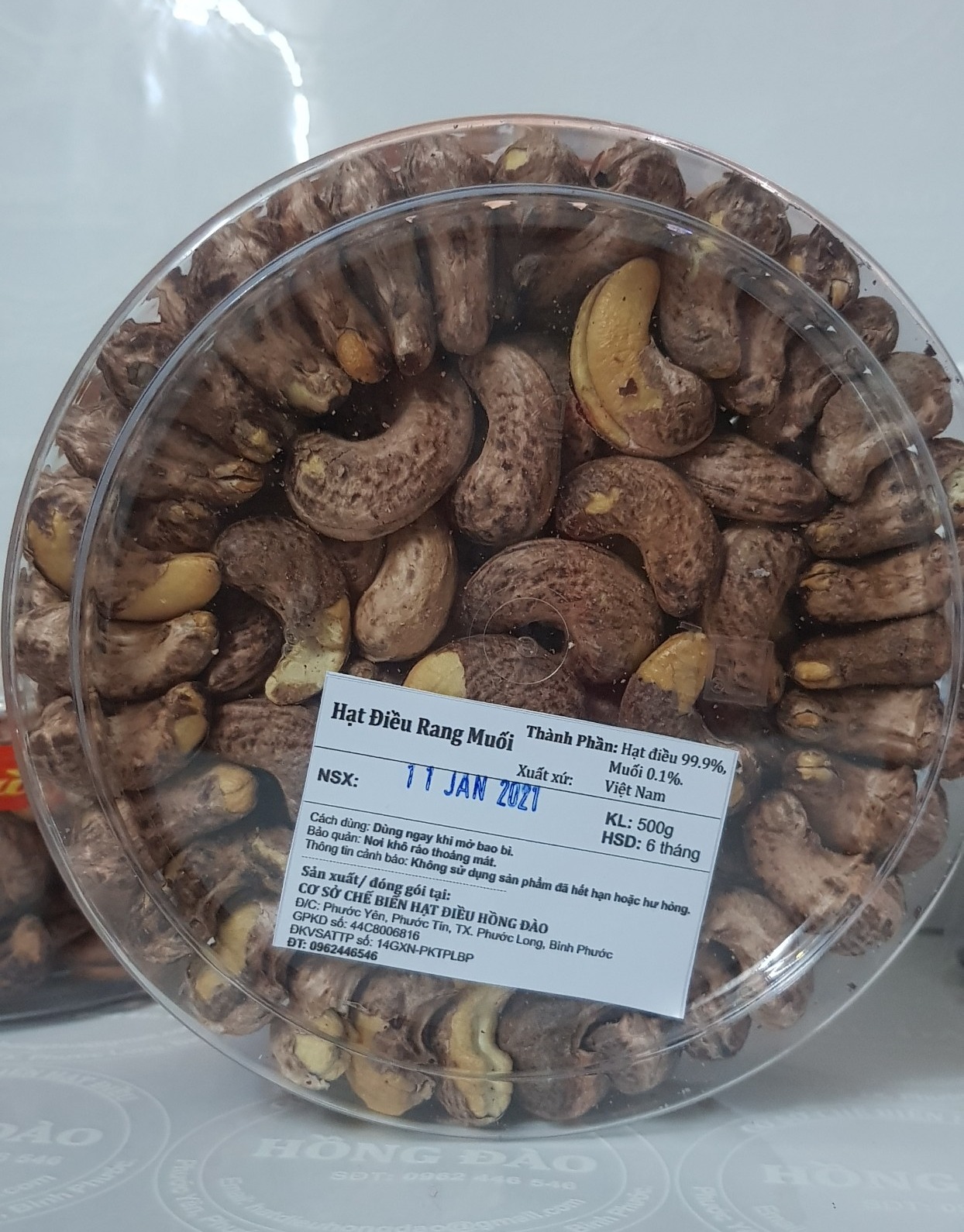 500G HẠT ĐIỀU RANG MUỐI A CỒ HẠT TO