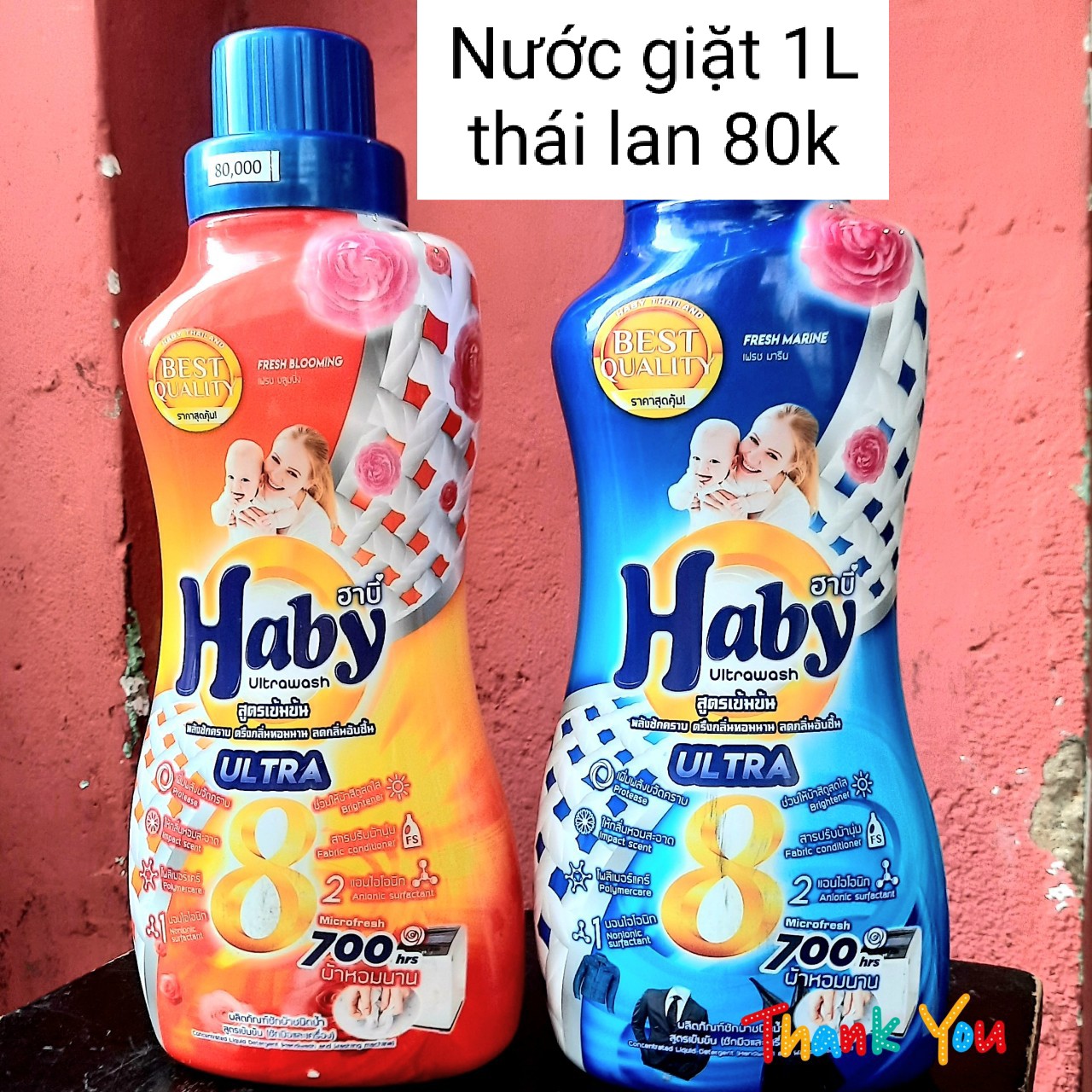NƯỚC GIẶT QUẦN ÁO HABY 900 ML THÁI LAN