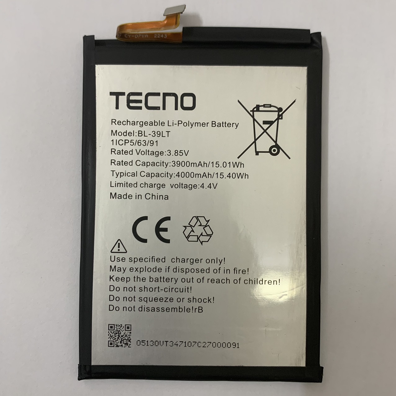 Pin Tecno Cc7/Kc8 (Bl-39LT)